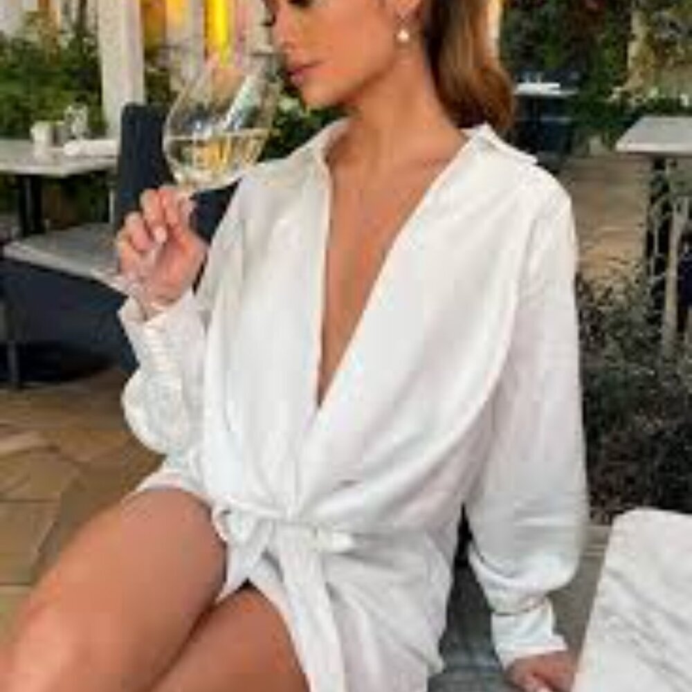 Zara White Wrap Mini Dresses Size XS - Picture 1 of 7